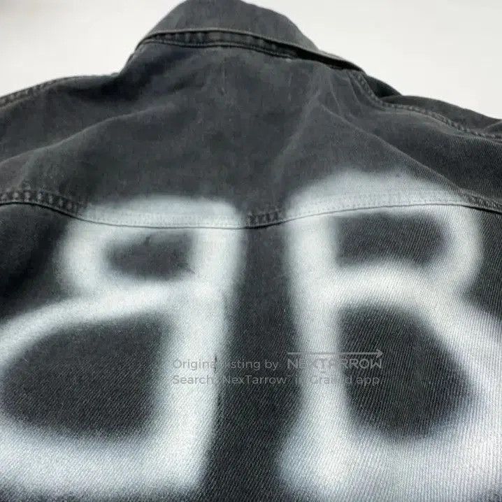 Balenciaga Balenciaga Black Spray Effect Denim Jacket. Size US S / EU 44-46 / 1 - 5 Thumbnail