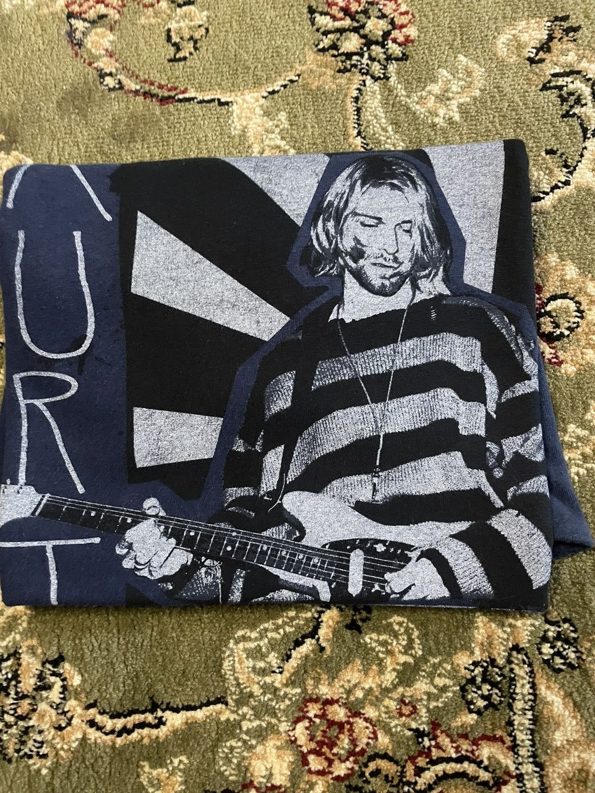 Band Tees × Gildan × Nirvana 2013 Kurt Cobain Shirt Blue XL Music Rock Band Size US XL / EU 56 / 4 - 2 Thumbnail