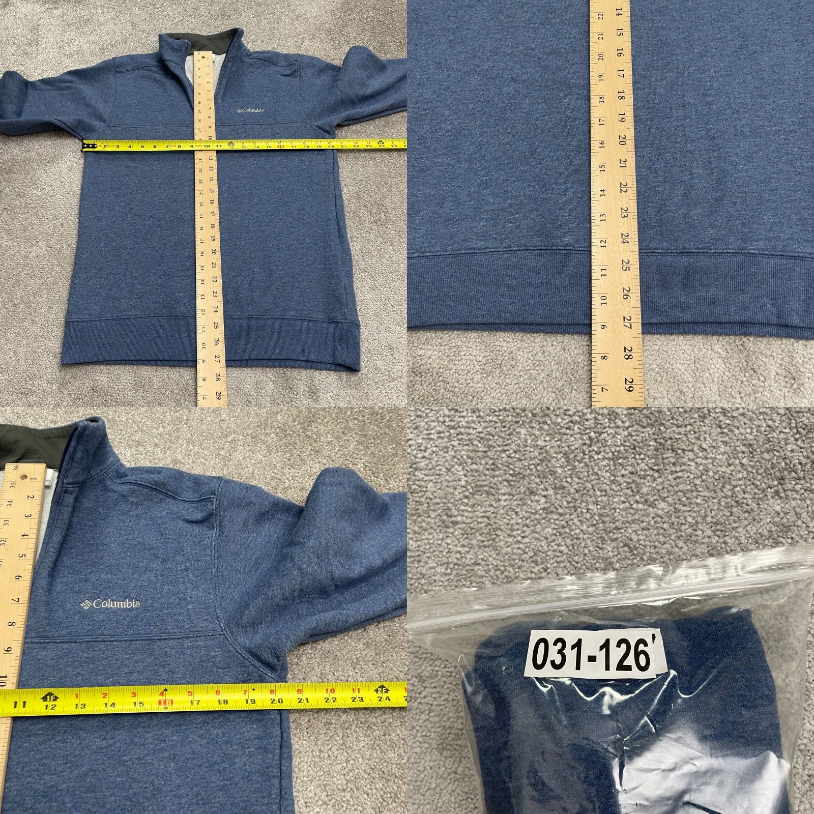 Vintage Columbia Hart Mountain Sweatshirt Mens Small Blue 1/4 Zip Pullover Outdoor Hike Size US S / EU 44-46 / 1 - 8 Thumbnail