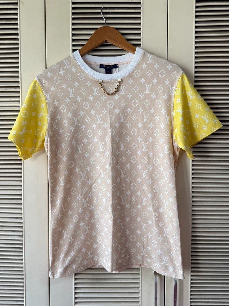 Louis Vuitton LOUIS VUITTON Color-block presbyopic chain short sleeve T-s Size M / US 6-8 / IT 42-44 - 1 Thumbnail