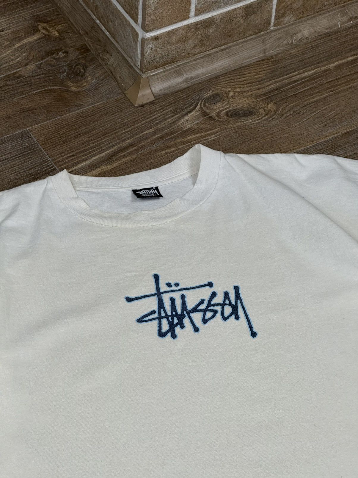 Stussy Vintage 90's Stussy Big Logo Made in USA Single Stitch Shirt Size US XL / EU 56 / 4 - 7 Thumbnail
