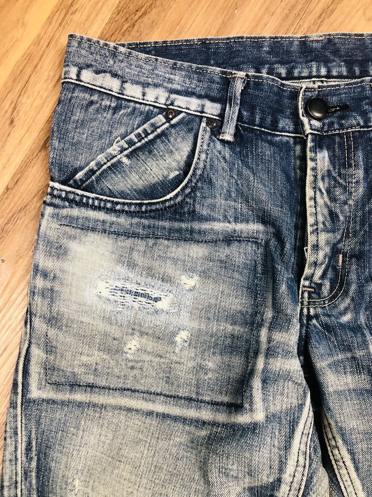 Lee Lee Riders LM3511 Japanese Distressed Jeans (38) Size US 33 - 7 Thumbnail