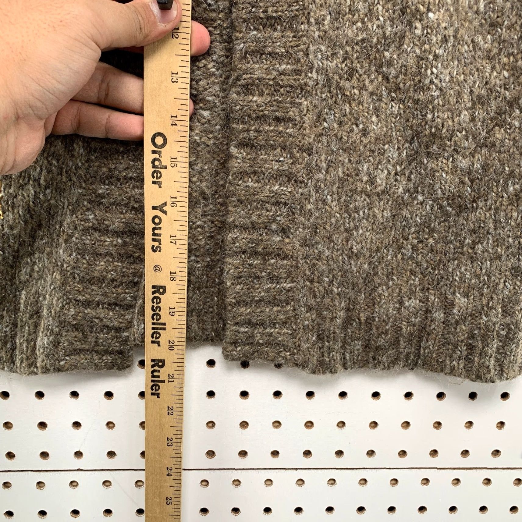 Madison VINTAGE Mercer & Madison Cardigan Cape Wool Sweater Womens Small Brown Alpaca Size S / US 4 / IT 40 - 7 Thumbnail