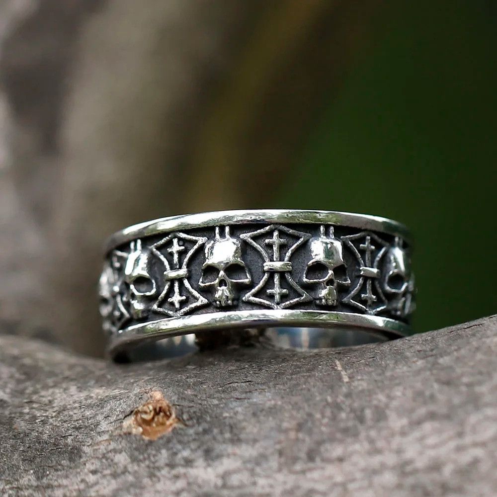 Jewelry Skull Ring Streetwear Jewelry Fashion Gift Size ONE SIZE - 2 Thumbnail