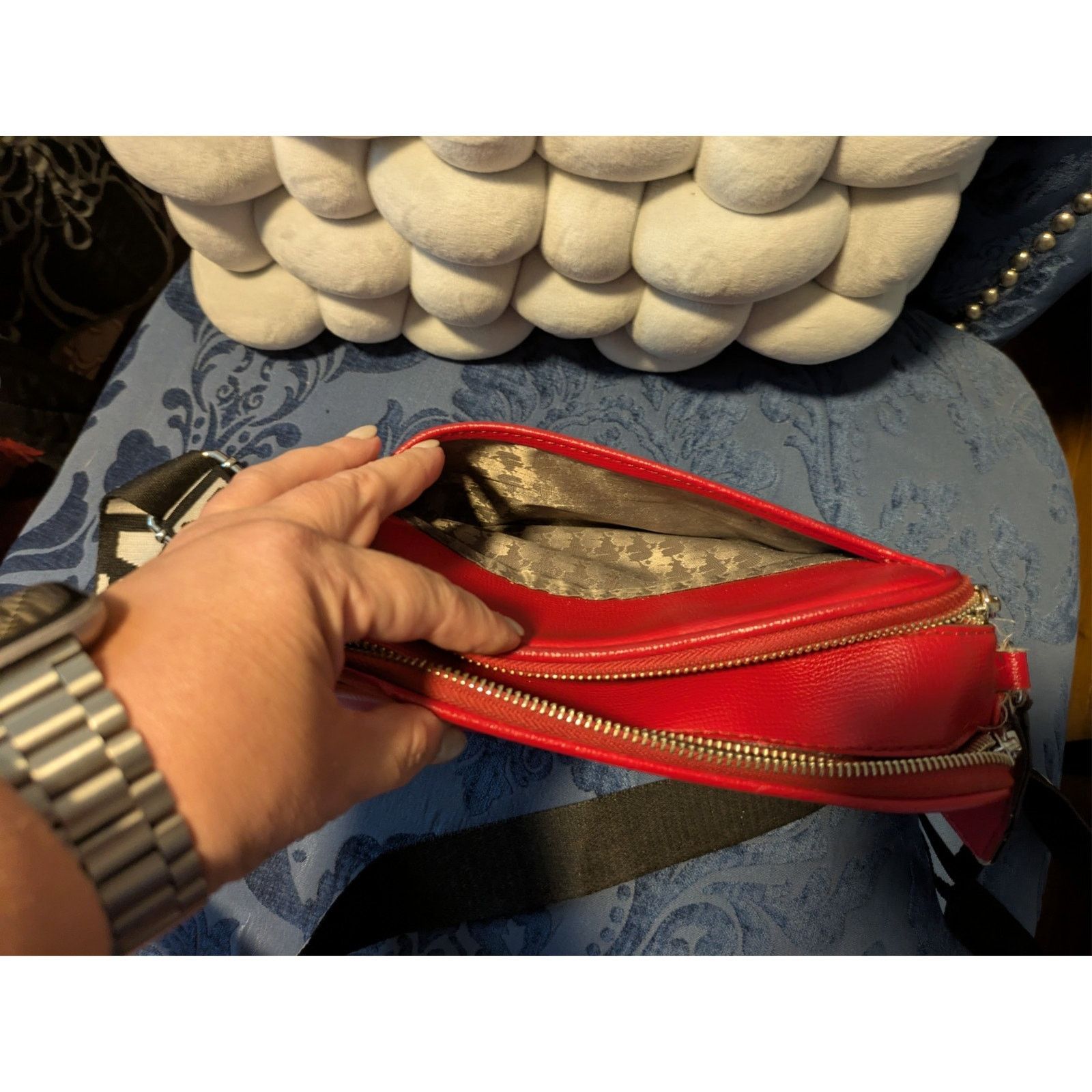 Karl Lagerfeld Karl Lagerfeld PARIS Leather Maybelle Red Crossbody Size ONE SIZE - 10 Thumbnail