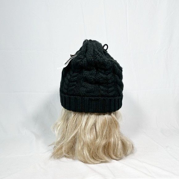 Timberland Timberland Black Fleece Lined Cable Knit Beanie Hat~OS~New Size ONE SIZE - 5 Thumbnail