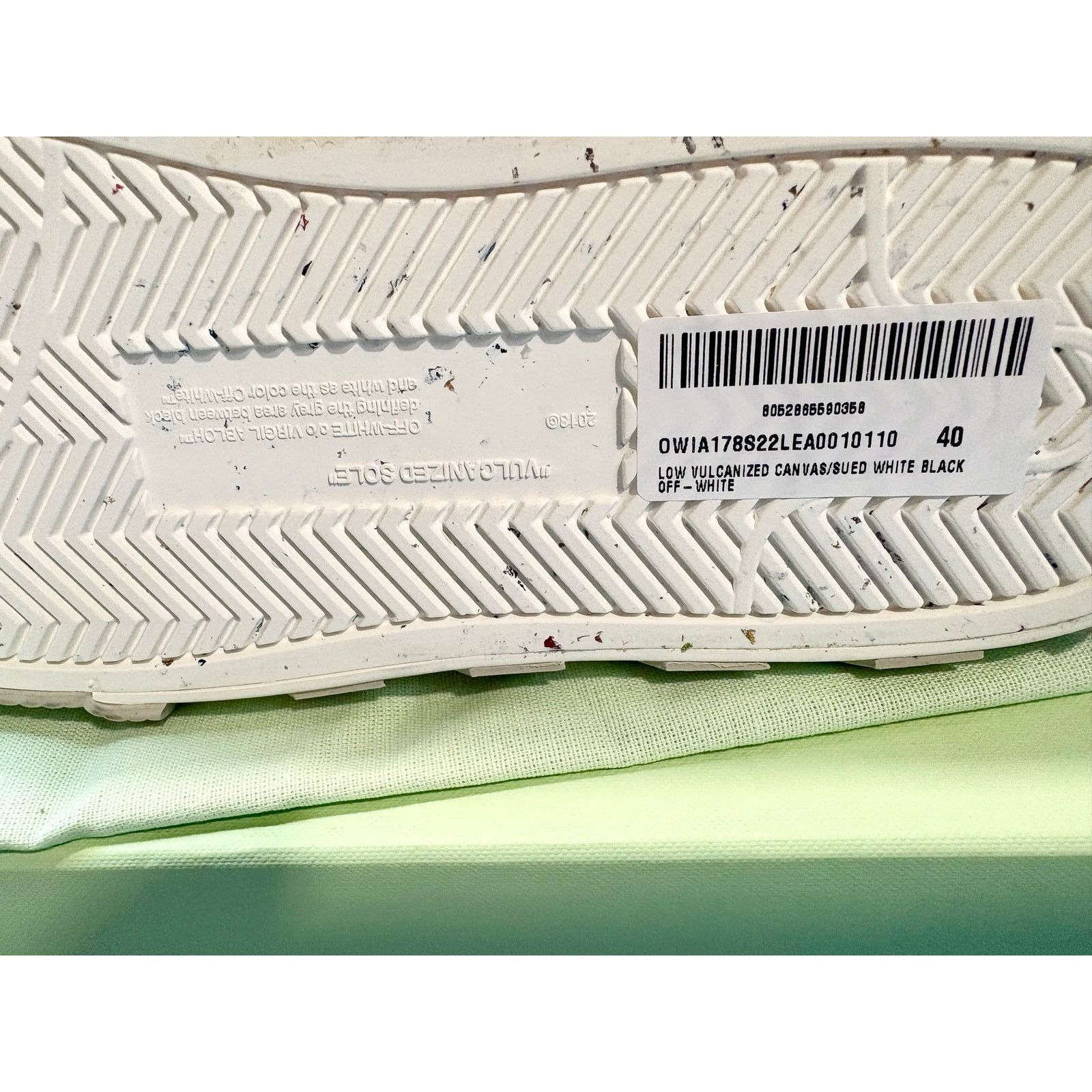 Off-White NIB - Off-White Low Top Vulcanized Sneakers - Blk/Wht EU 40 Size US 9.5 / IT 39.5 - 8 Thumbnail