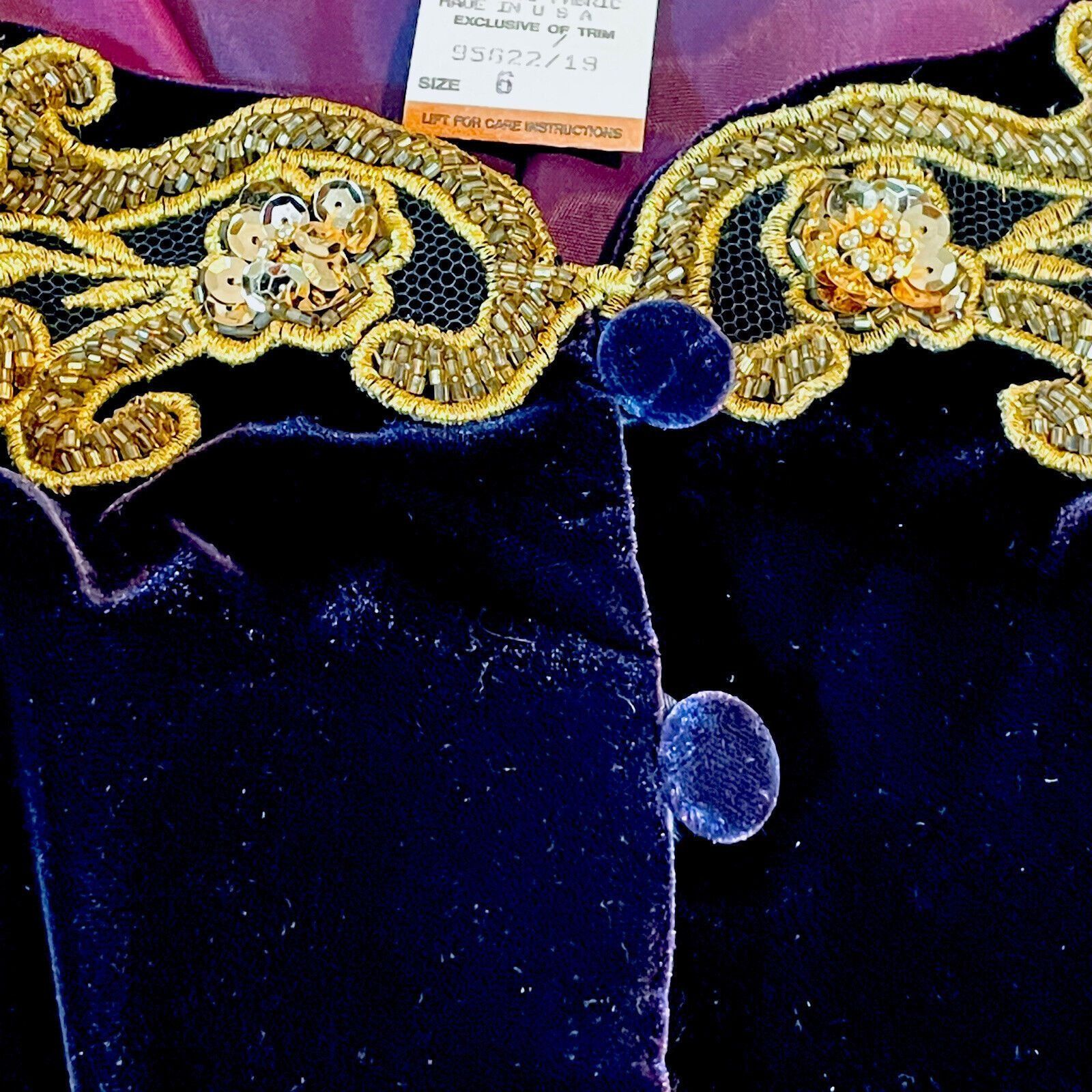 Vintage Scott McClintock Hand Beaded Velour Gold Purple Shirt Vintag Size M / US 6-8 / IT 42-44 - 12 Thumbnail