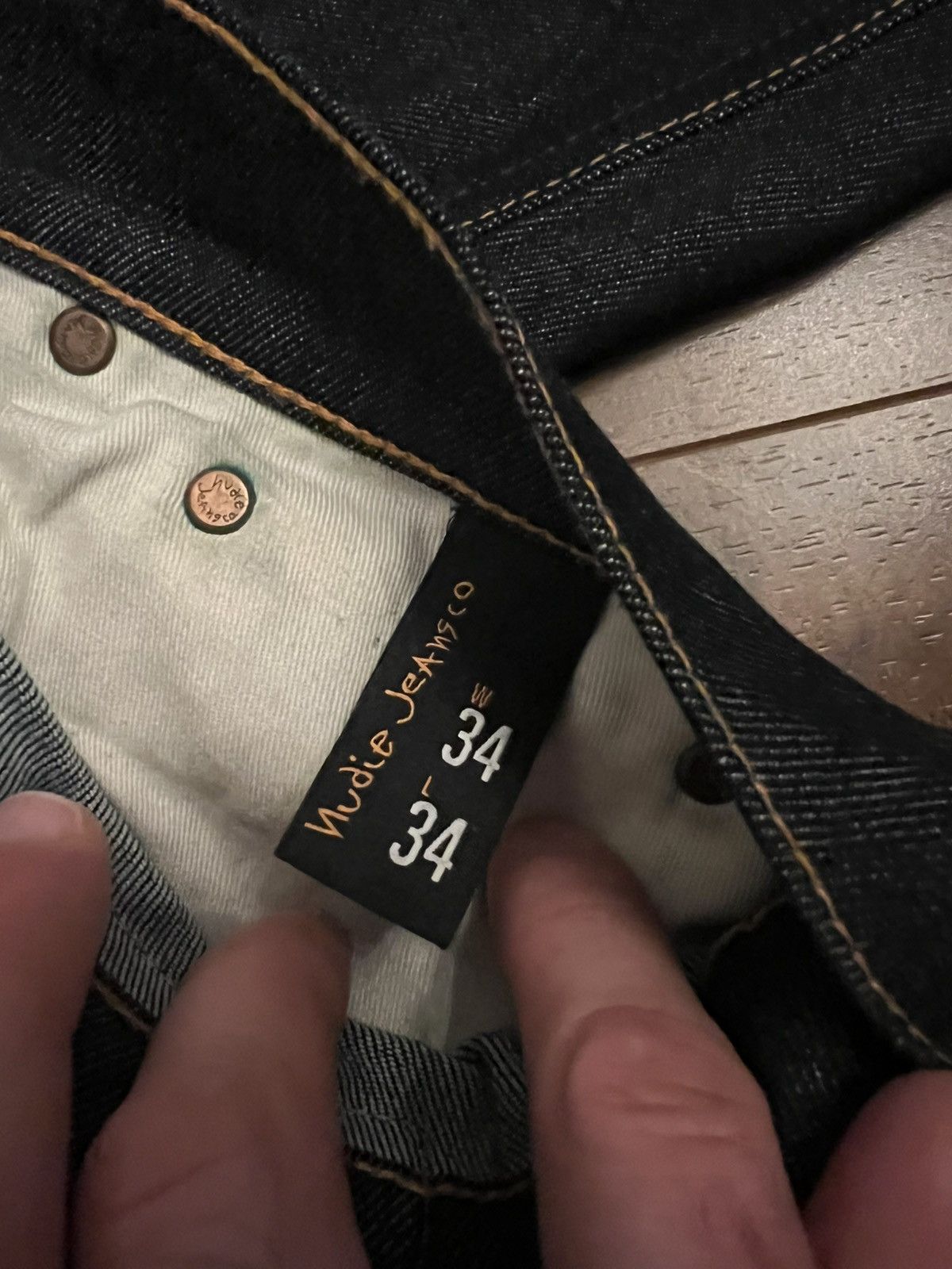 Nudie Jeans 1003877 Nudie Lean Dean Dry 16 Dips Jeans Size US 34 / EU 50 - 10 Thumbnail