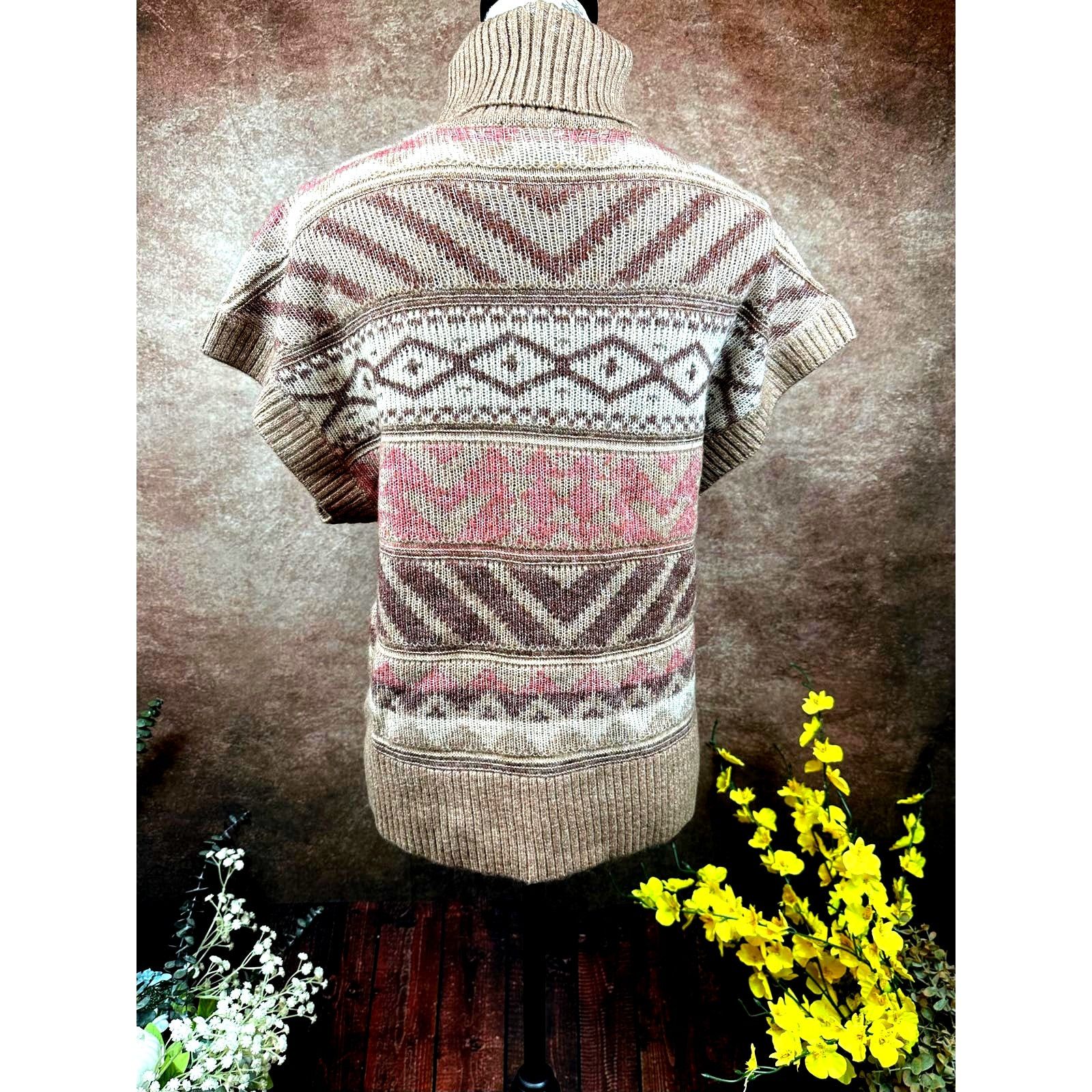 Other Design History Ribbed Cap Sleeved Turtleneck Brown Multi L Size L / US 10 / IT 46 - 8 Thumbnail