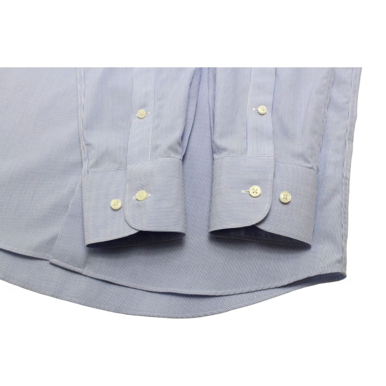 Suitsupply SUITSUPPLY Extra Slim Fit Formal Shirt Men's 37 / 14 1/2 Pinstriped Blue Size 36R - 5 Thumbnail