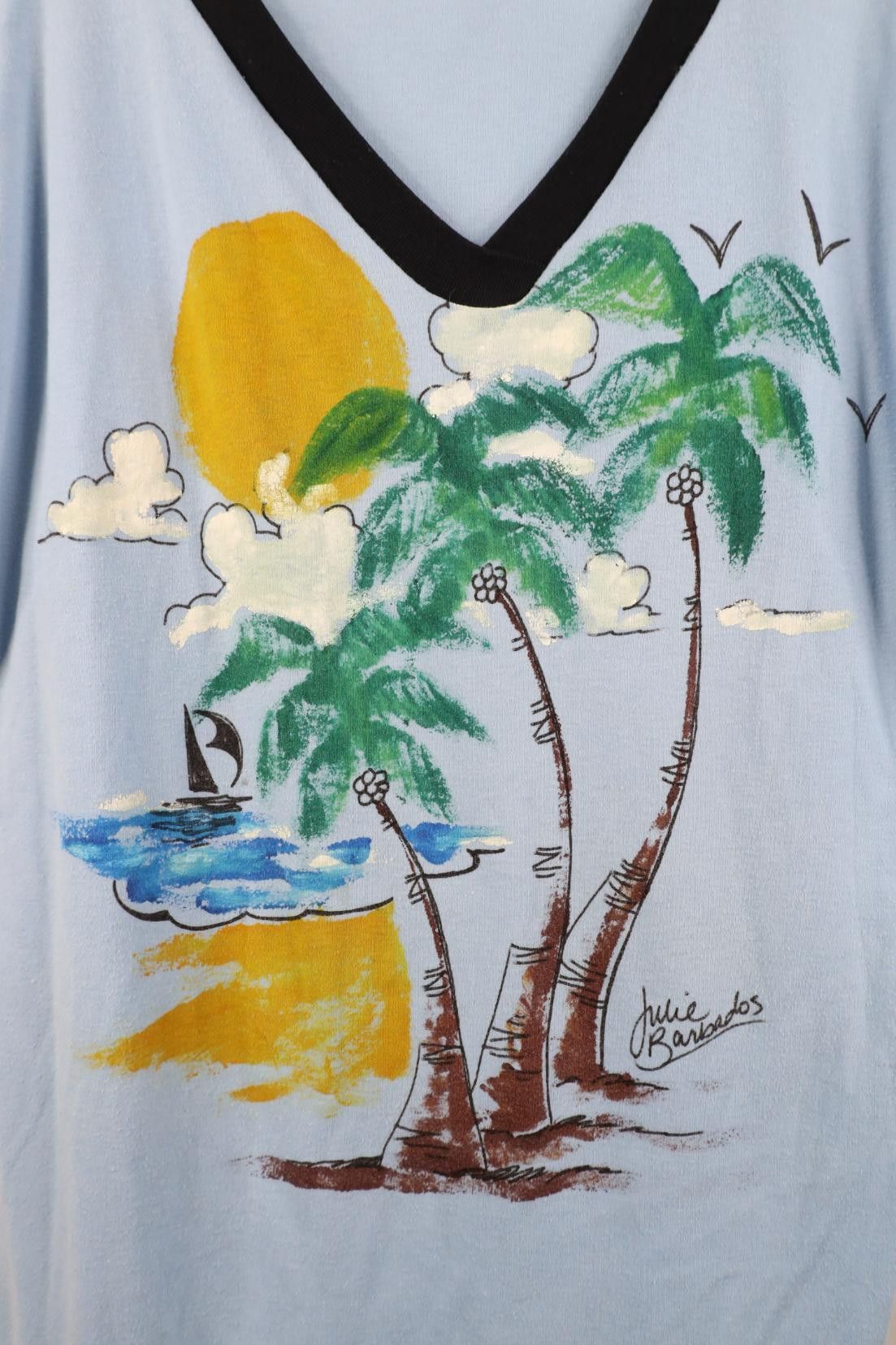 Vintage Vintage 70s 80s Streetwear Barbados Island Beach T-Shirt Size ONE SIZE - 5 Thumbnail