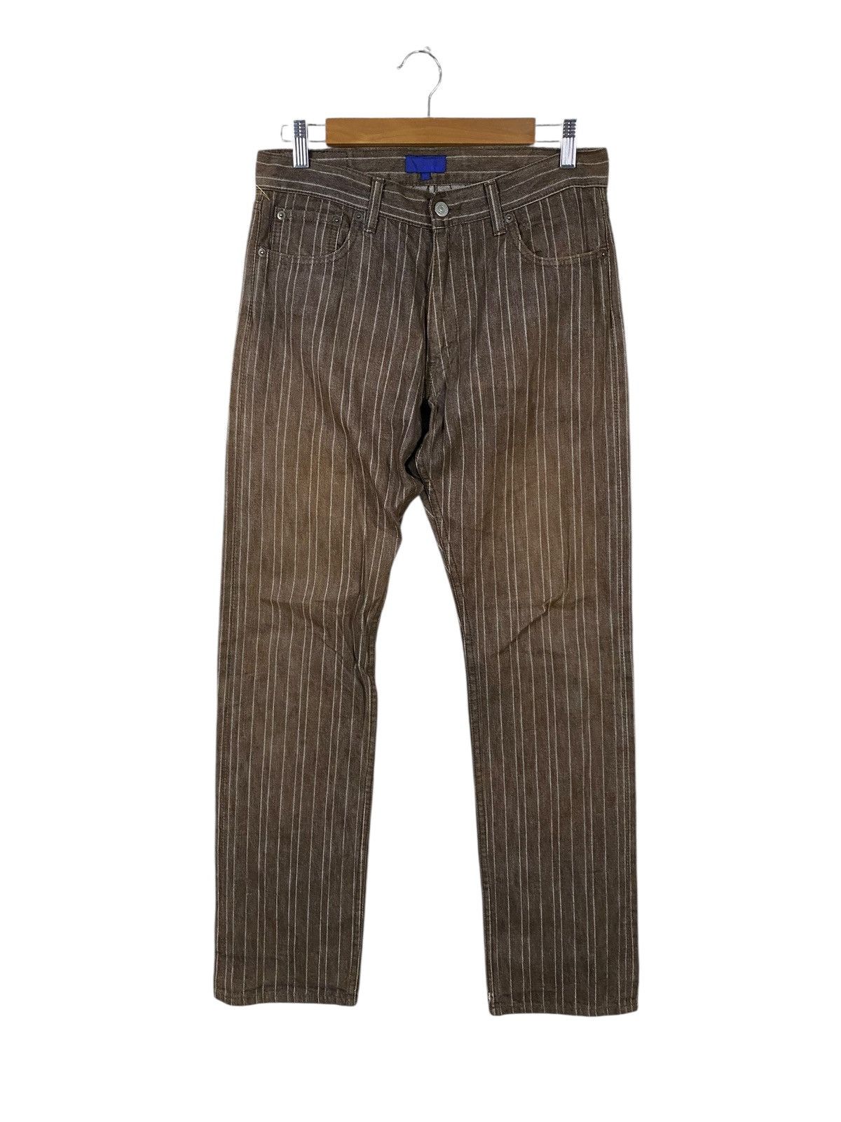Vintage beams striped denim sun faded nice design