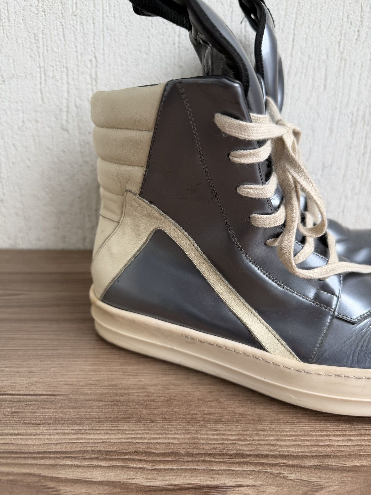 Rick Owens E15 metallic silver Geobasket Size US 10 / EU 43 - 14 Thumbnail