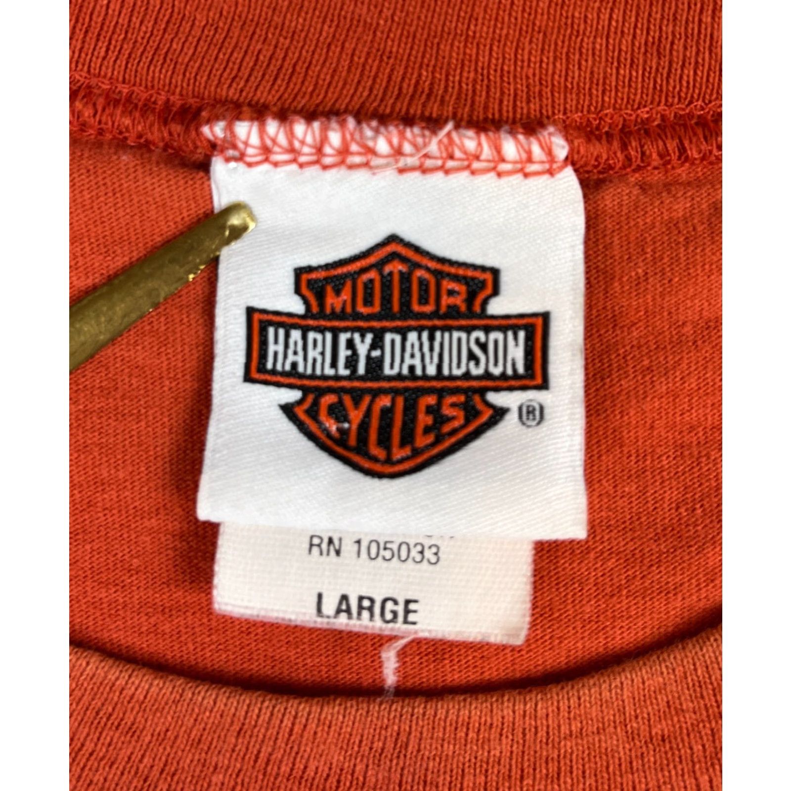 Harley Davidson VINTAGE Harley-Davidson Maui, Hawaii Sleeveless Tee Mens T-Shirt L Burnt Orange 2006 Made in USA Shirt Size US L / EU 52-54 / 3 - 6 Thumbnail
