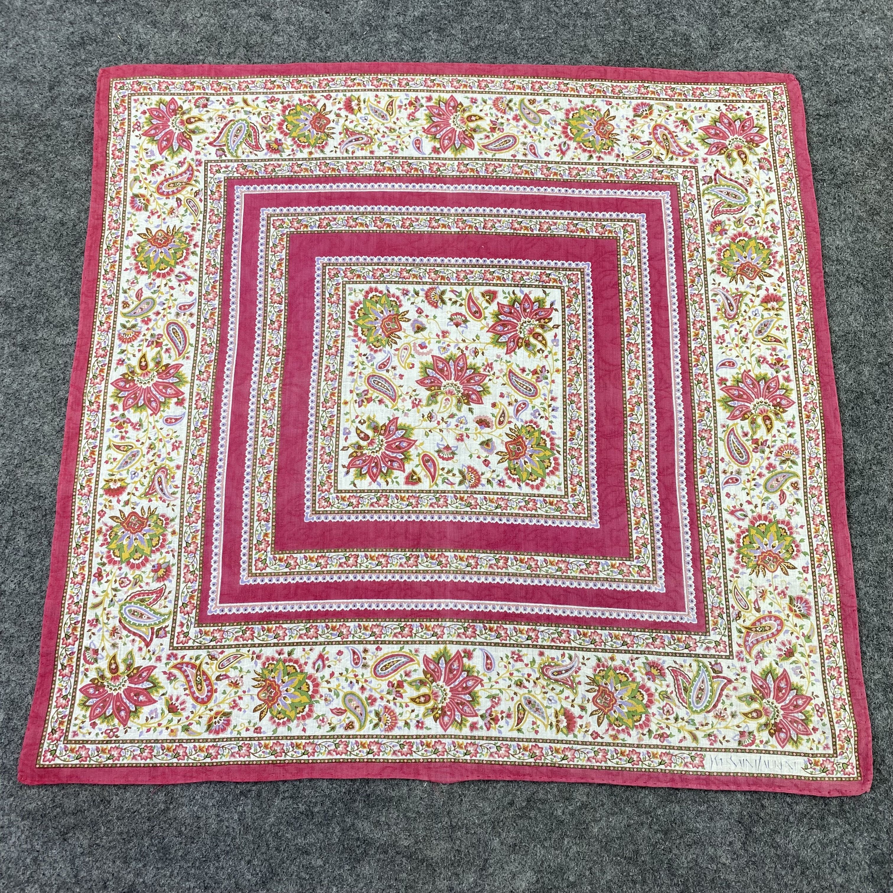 Vintage × Yves Saint Laurent Yves Saint Laurent Handkerchief / Bandana / Neckerchief-B892 Size ONE SIZE - 3 Thumbnail