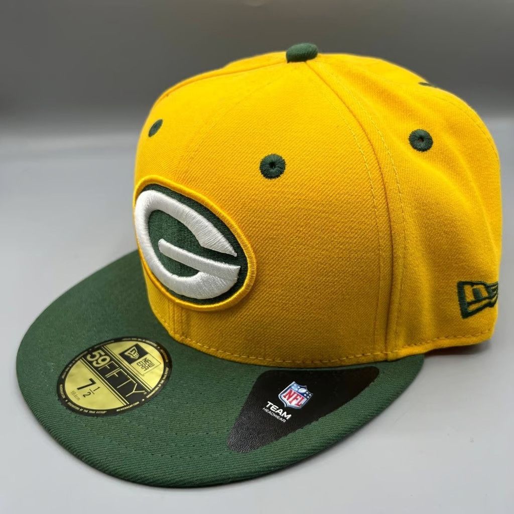 New Era Green Bay Packers Hat Men 7 1/2 59Fifty New Era Fitted Cap Size ONE SIZE - 2 Thumbnail