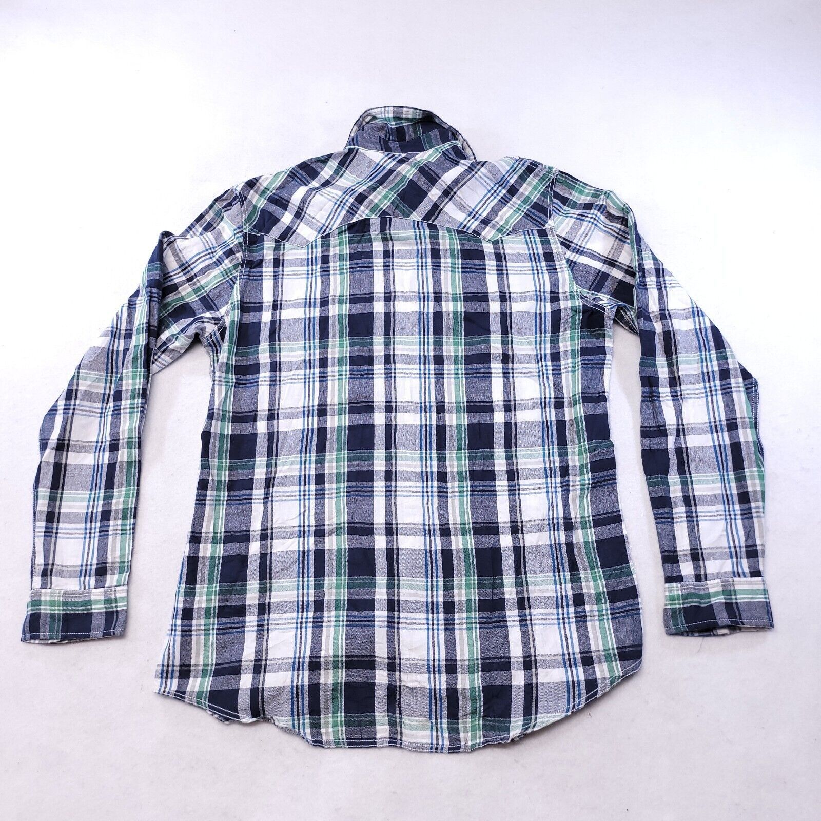 Mossimo Mossimo Madras Flannel Shirt Mens Size Medium M Green Blue Size US M / EU 48-50 / 2 - 10 Thumbnail