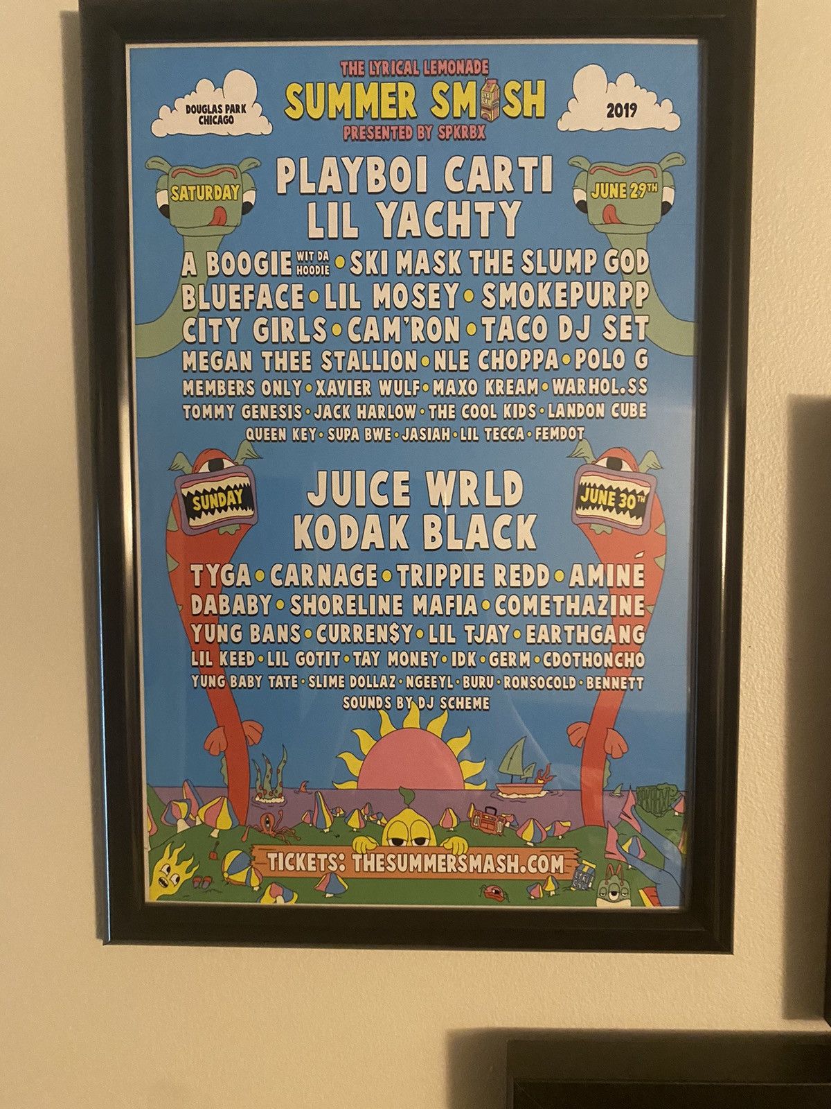 Lyrical Lemonade SUMMER SMASH 2019 LINEUP POSTER | Grailed