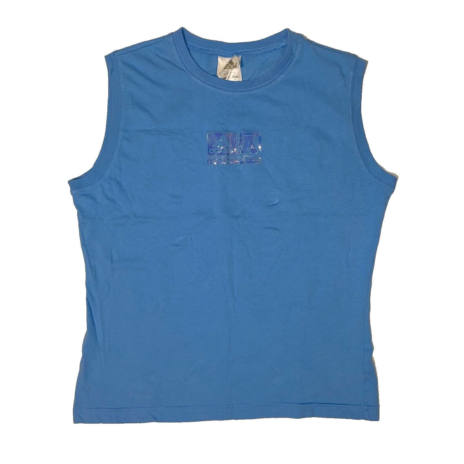 Adidas Adidas Sport Baby Blue Holographic Logo Sleeveless Basketbal Size US L / EU 52-54 / 3 - 1 Thumbnail