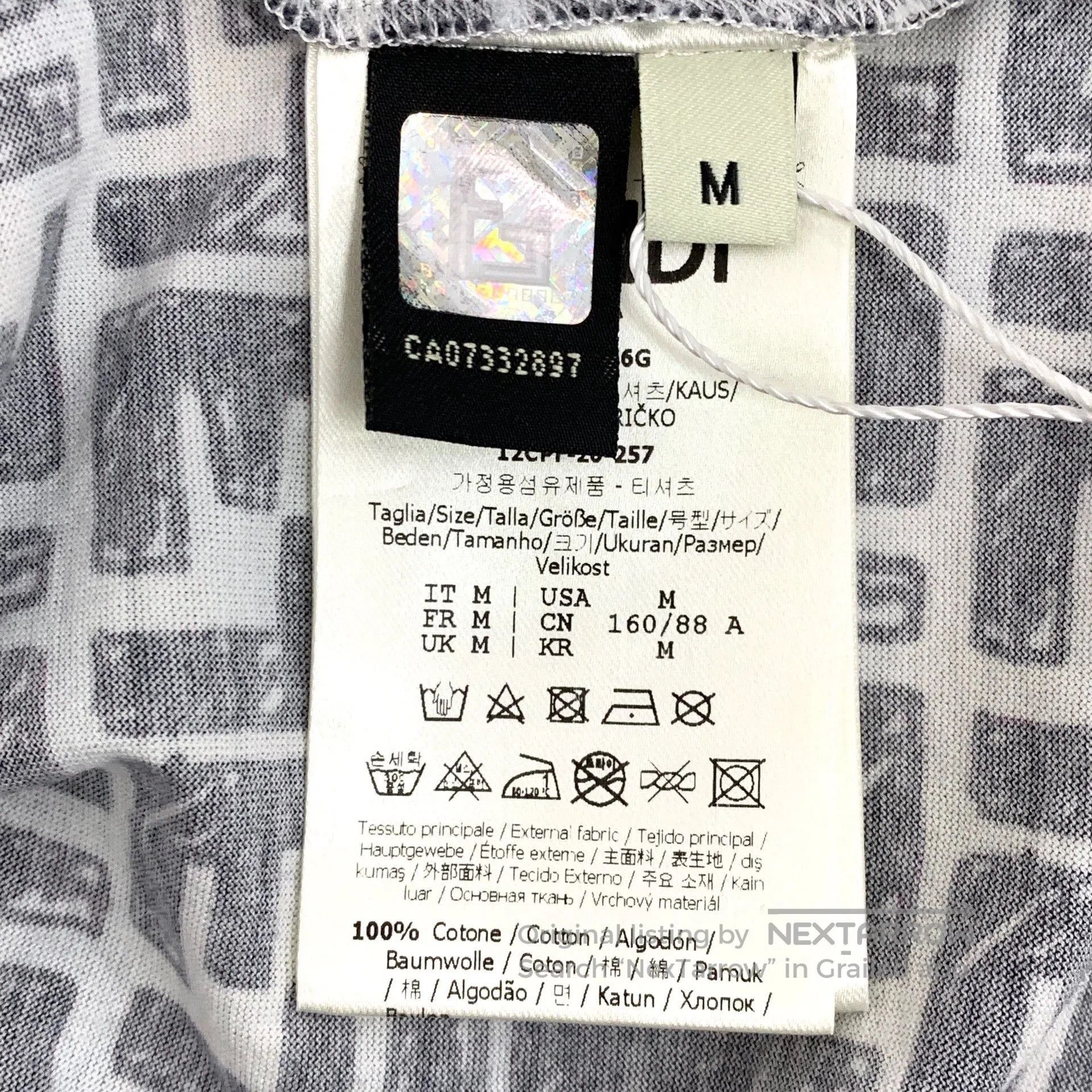 Fendi fendi blue striped logo print cotton t-shirt. Size US M / EU 48-50 / 2 - 6 Thumbnail