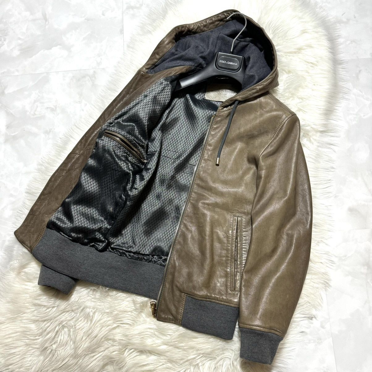 Dolce & Gabbana recent model Dolce & Gabbana hooded ZIP UP leather jacket Size US S / EU 44-46 / 1 - 8 Thumbnail