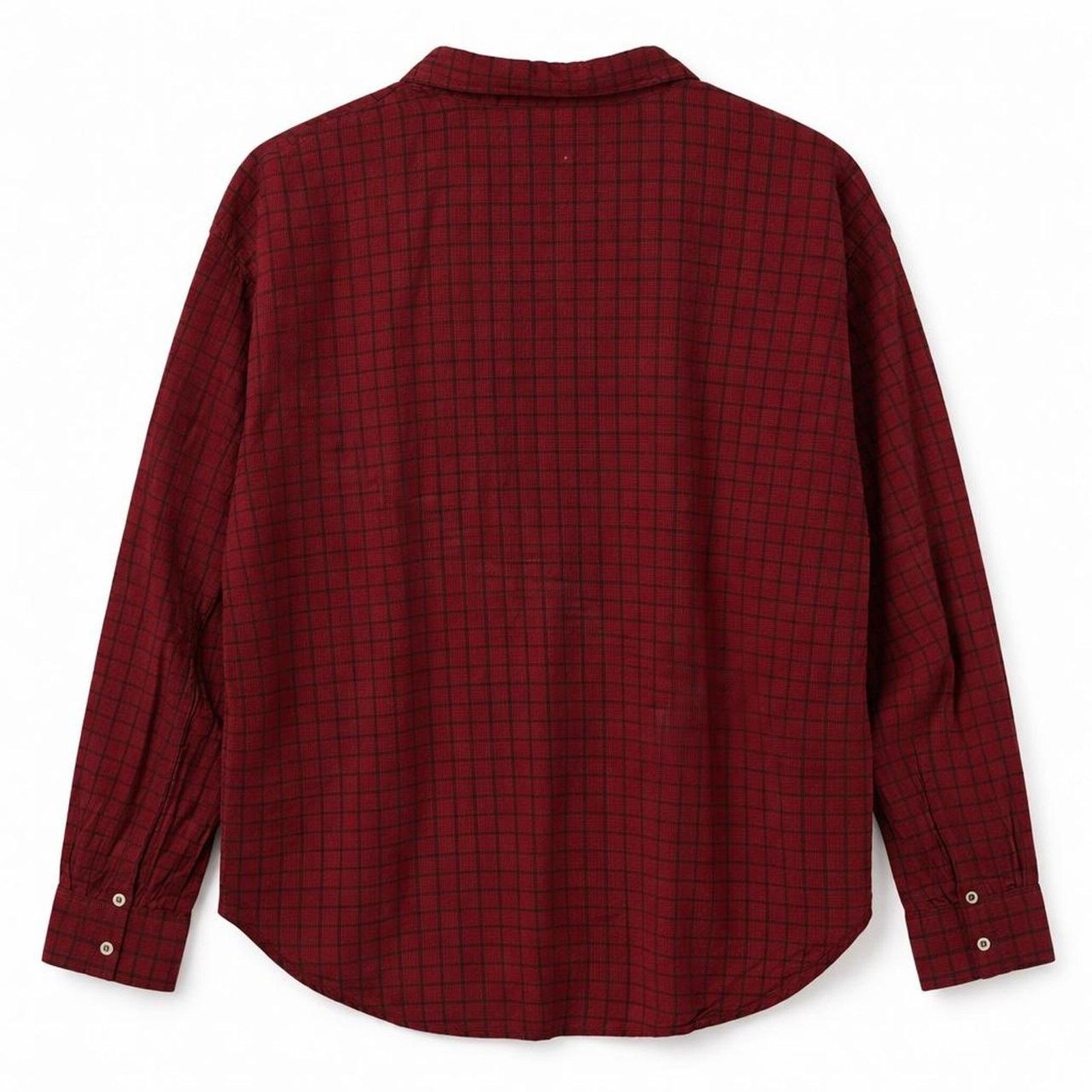 Other Maggie & Max Cotton Burgundy Plaid Shirt Paisley Western Size XL / US 12-14 / IT 48-50 - 2 Thumbnail