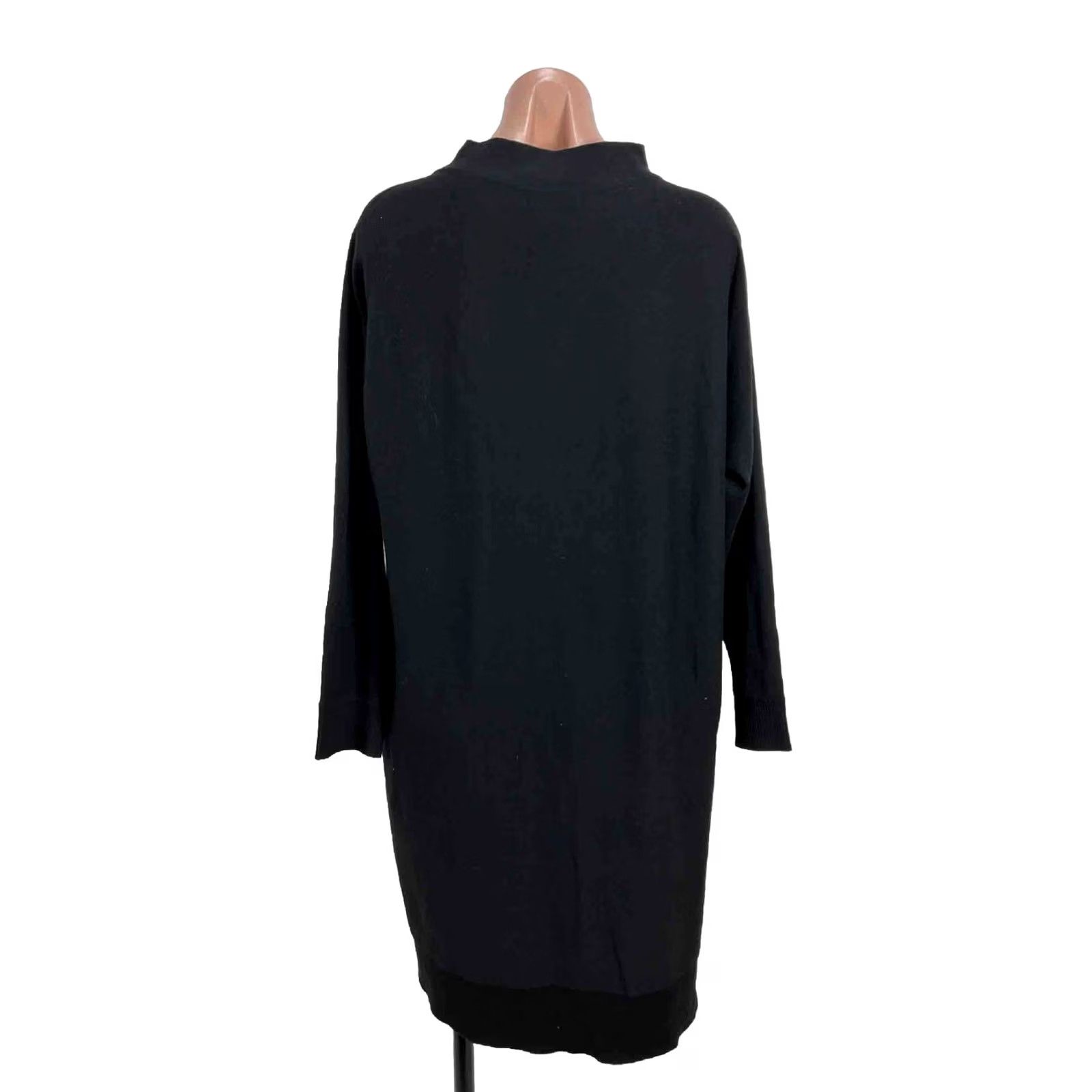 NIC+ZOE NIC+ZOE Women’s Shift Dress Dolman Sleeve Knit NWT sz M Black Onyx 90s Party/Cocktail Cocktail Party Dress Size M / US 6-8 / IT 42-44 - 4 Thumbnail