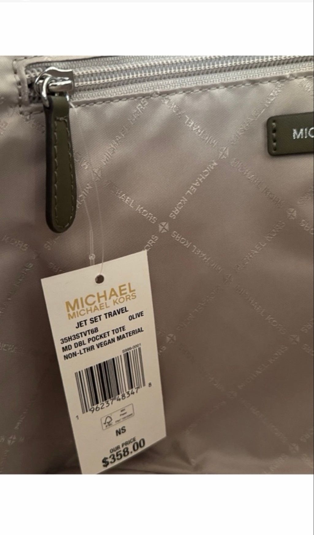 Michael Kors Michael Kors Jet Set Travel Olive Green Tote Bag Size ONE SIZE - 8 Thumbnail