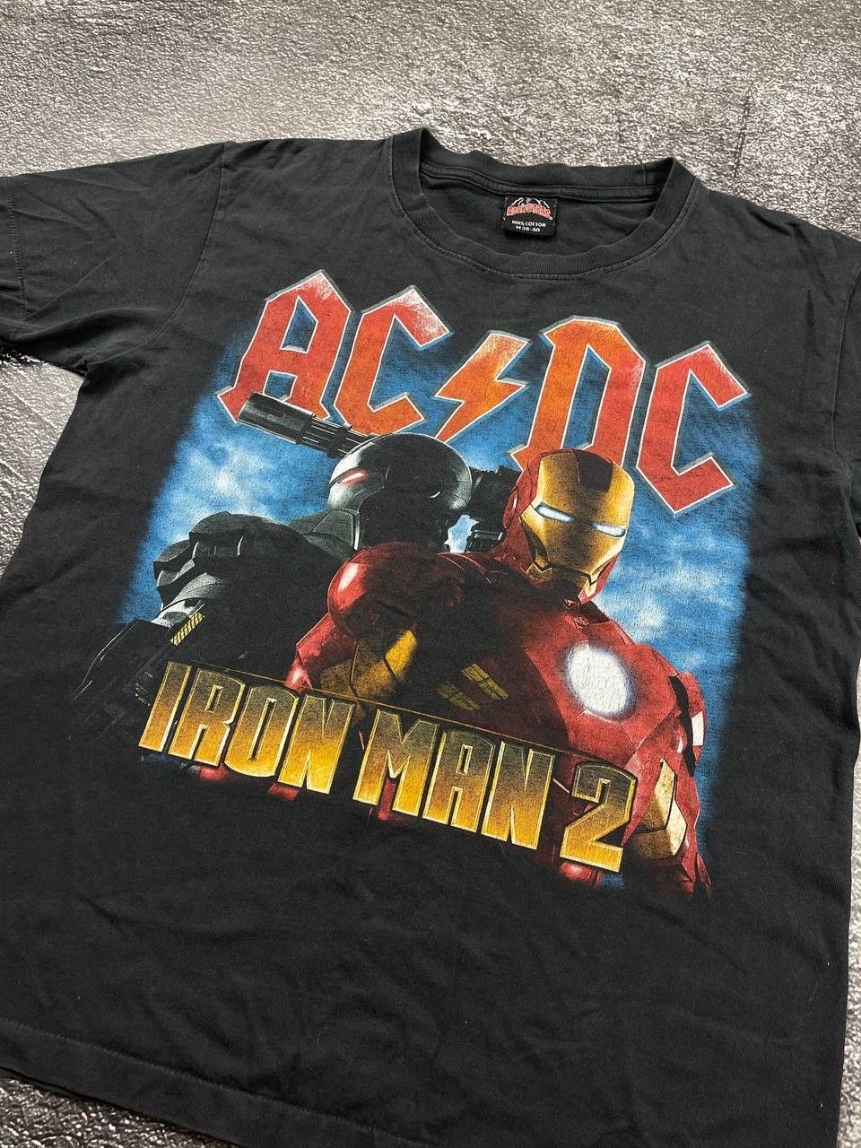 Band Tees Vintage AC&DC Iron Man 2 Rock Band tees Mens Black Y2K Size US M / EU 48-50 / 2 - 2 Thumbnail