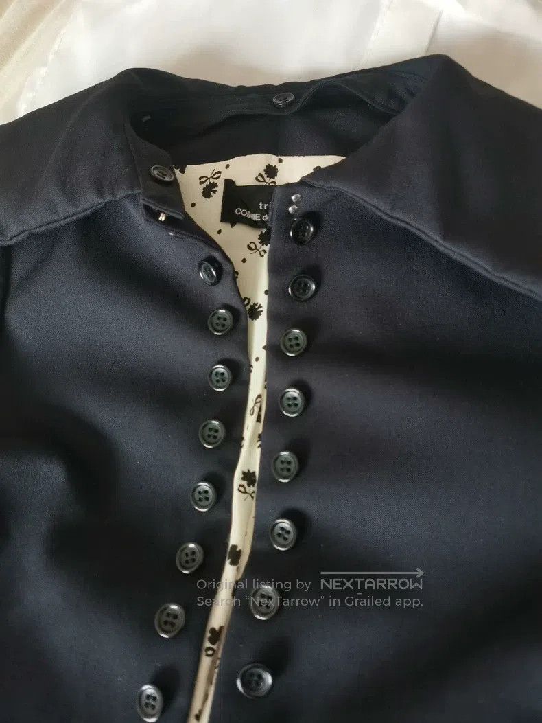 Comme des Garcons Comme Des Garcons Navy Collar Jacket Size S / US 4 / IT 40 - 4 Thumbnail