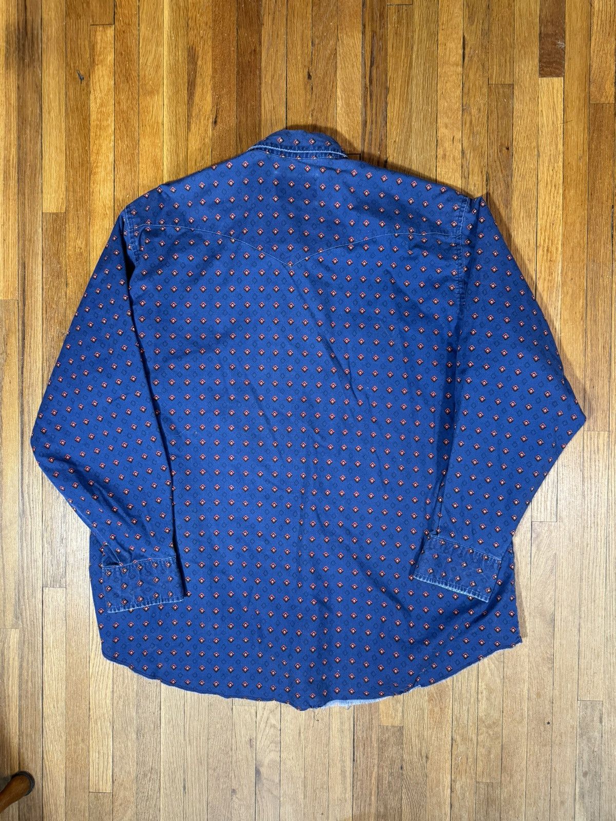 Vintage × Wrangler Vintage Wrangler Western Wear Shirt Size US XL / EU 56 / 4 - 4 Thumbnail