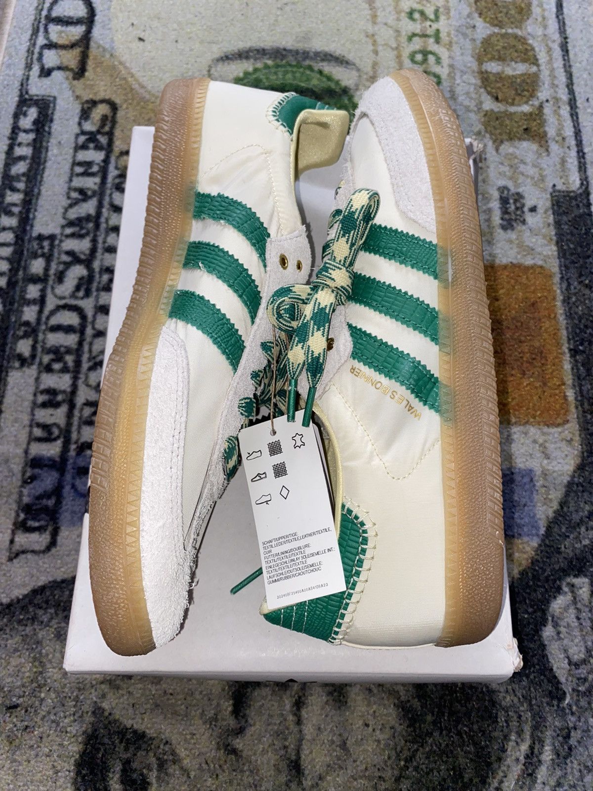 Adidas × Wales Bonner Adidas Samba Wales Bonner Cream Green Size US 11.5 / EU 44-45 - 2 Thumbnail