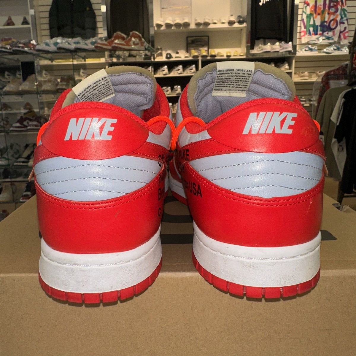 Nike Size 15 - Nike Dunk Low x OFF-WHITE University Red 2019 Size US 15 / EU 48 - 3 Thumbnail