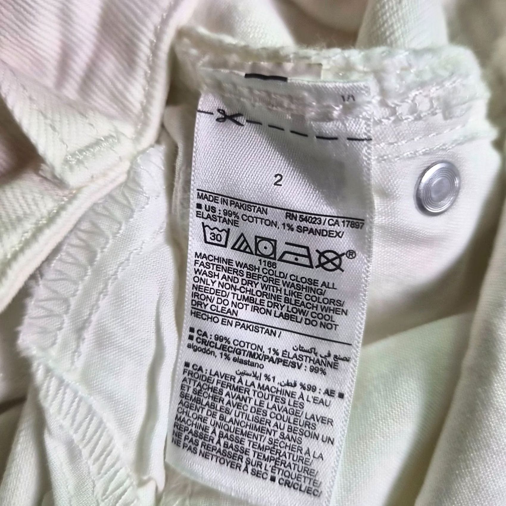 Old Navy Old Navy Womens Jeans White OG Straight High Rise Secret Smooth Pockets Size 2 Size 36" / US 14 / IT 50 - 6 Thumbnail