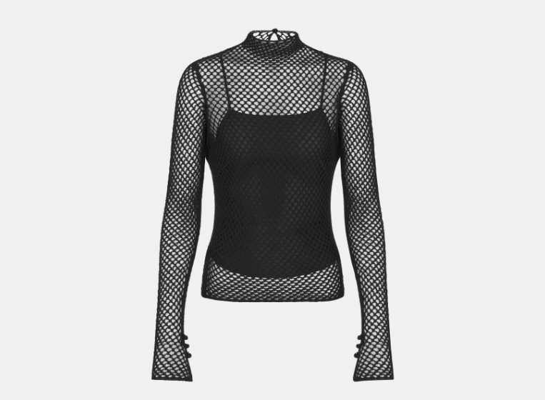 Dior o1w1db10326 514S95 Stand-Collar Top in Black Size L / US 10 / IT 46 - 1 Thumbnail