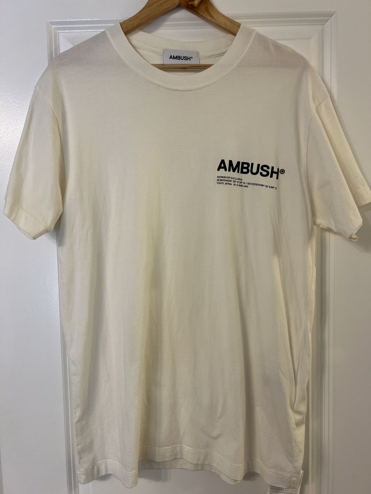 Ambush Design JERSEY WORKSHOP T-SHIRT - CLOUD DANCER Size US M / EU 48-50 / 2 - 2 Thumbnail