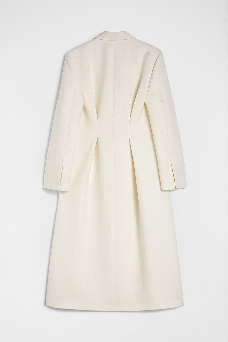 Jil Sander o1loc1c0426 Tailored Coat in White Size L / US 10 / IT 46 - 2 Thumbnail