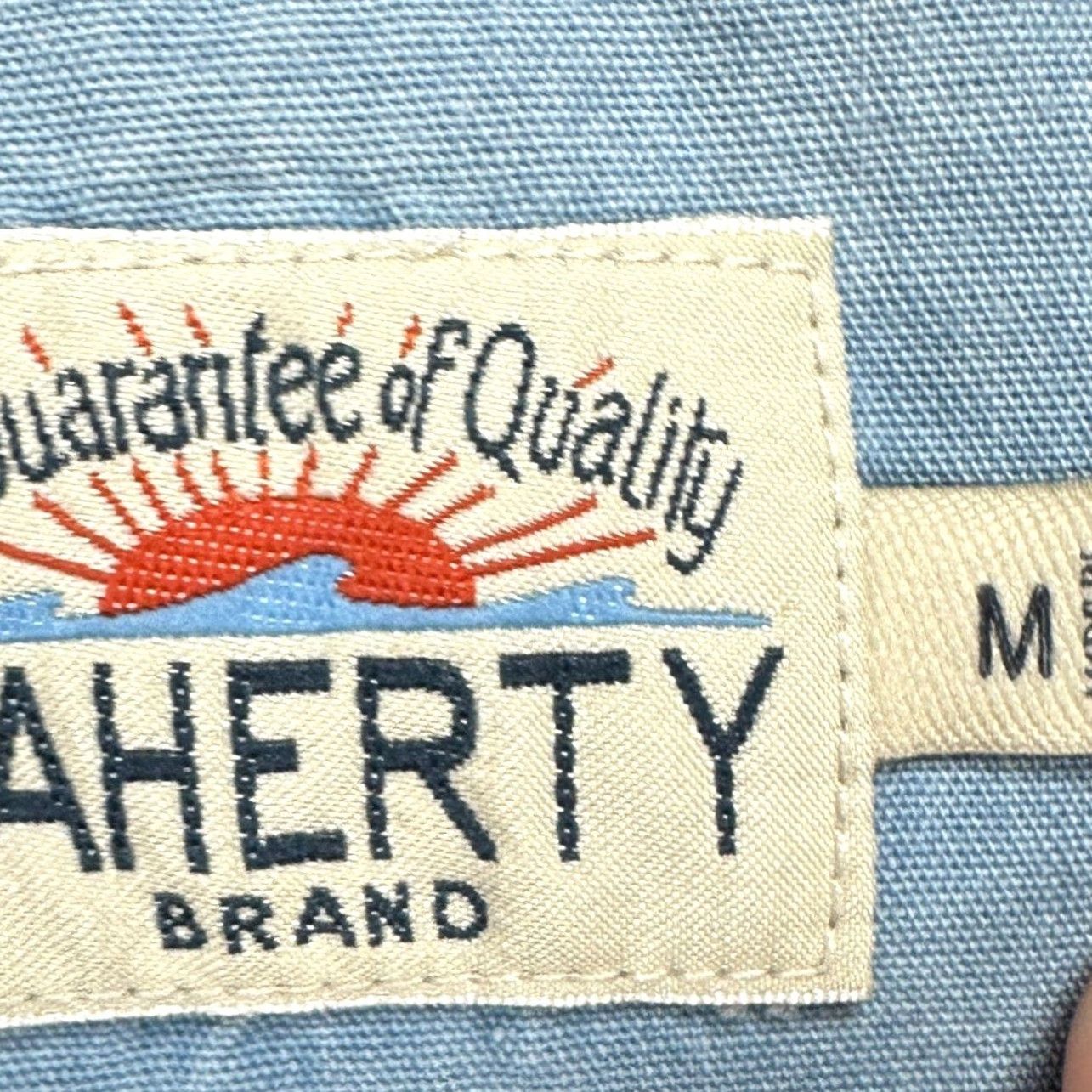 Faherty Faherty Polo Shirt Men Medium Blue Red Striped Long Sleeve Pocket Casual Size US M / EU 48-50 / 2 - 5 Thumbnail