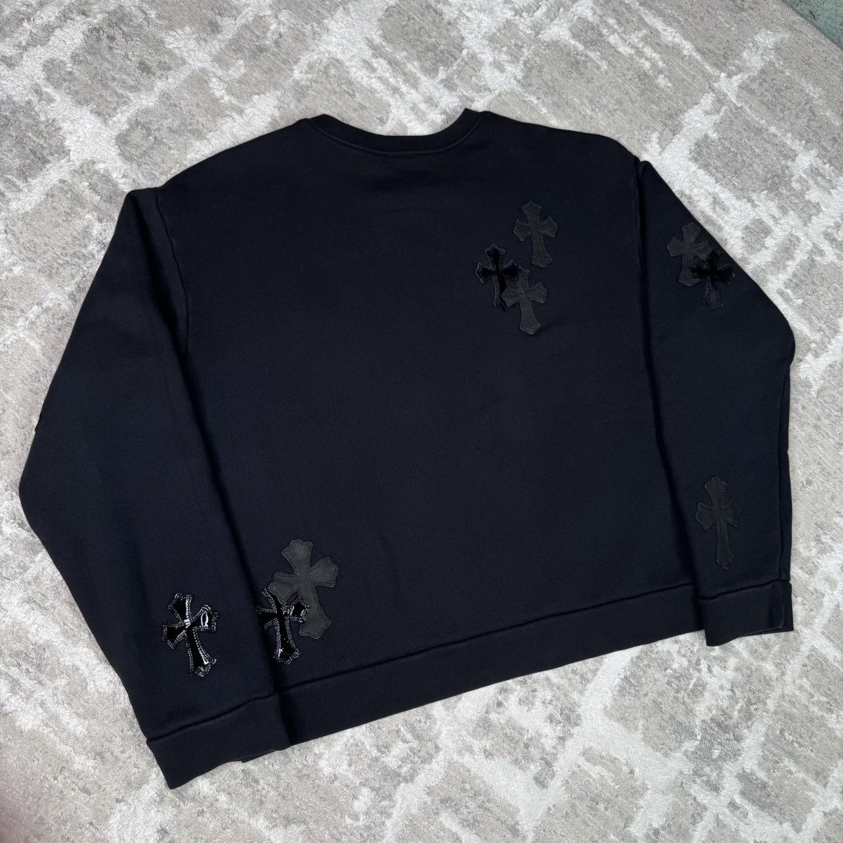 Chrome Hearts Leather multi patch cross pullover crewneck sweatshirt Size US M / EU 48-50 / 2 - 12 Thumbnail