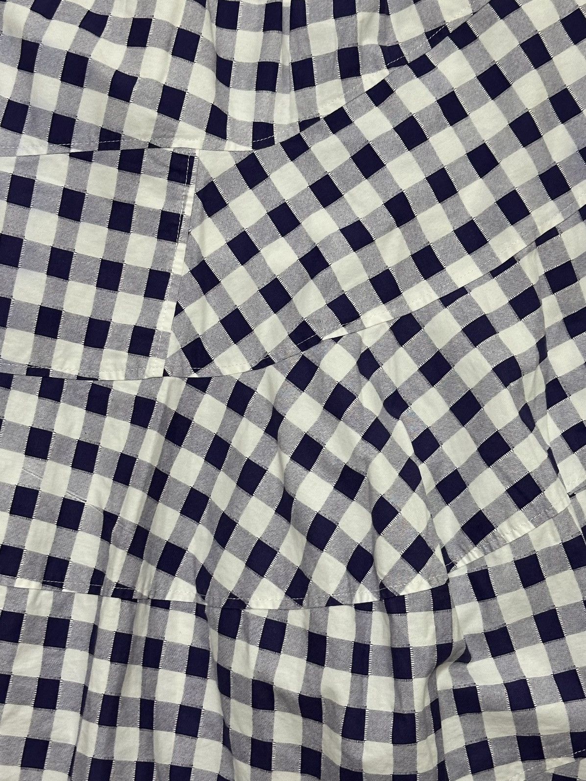 Tricot Comme des Garcons TRICOT COMME DES GARÇONS Gingham Check Asymmetric Midi Skirt Size 27" / US 4 / IT 40 - 4 Thumbnail
