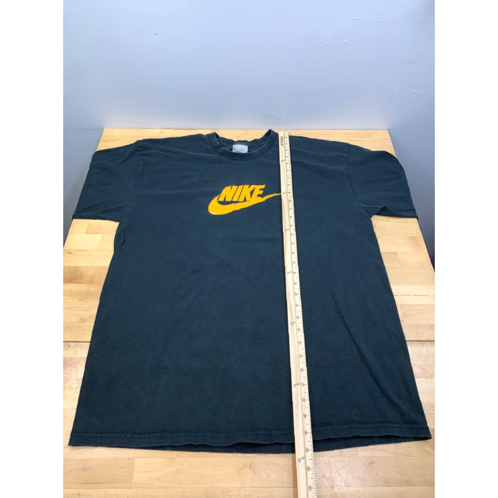 Nike VINTAGE Nike Shirt Mens XL Y2K Logo Spellout Faded Long Sleeve Hit 90s Black Mens XL Nike Shirt Size US XL / EU 56 / 4 - 5 Thumbnail