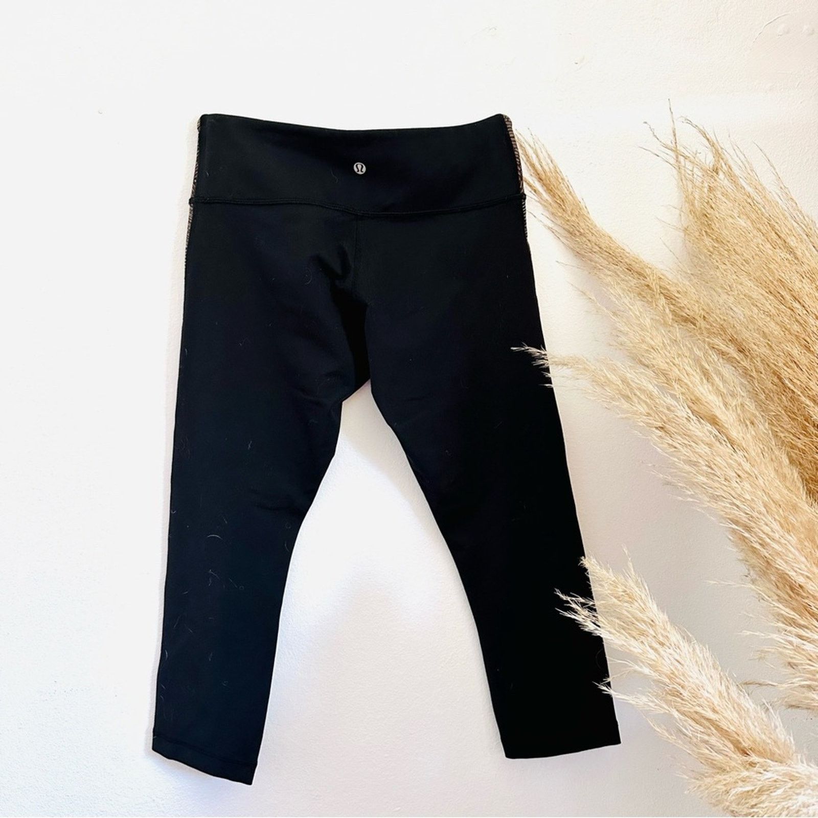 Lululemon LULULEMON Wunder Under Crop Bead Envy Black Low Rise Legging Size 28" / US 6 / IT 42 - 4 Thumbnail