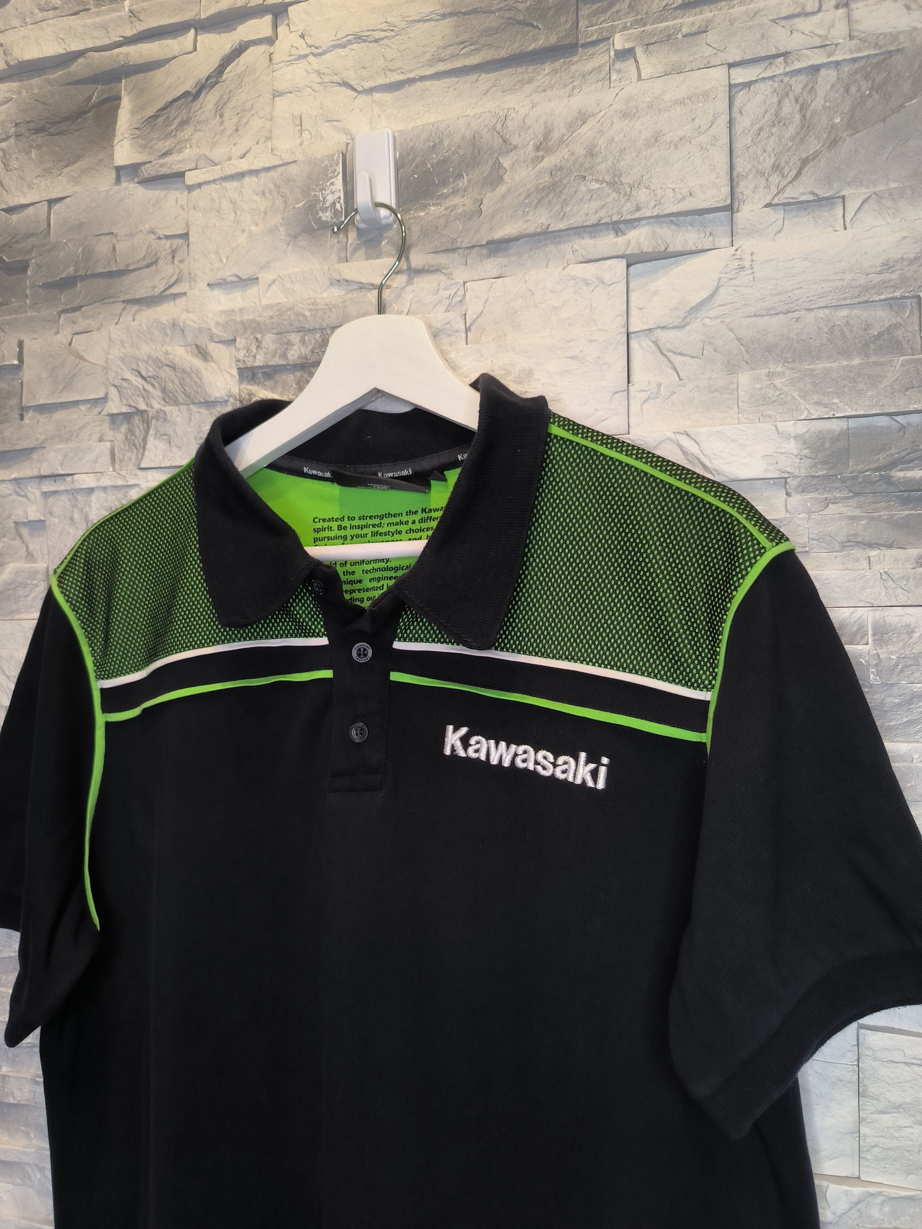 Other Kawasaki Racing Polo Shirt Logo Black Motocycle Size US XL / EU 56 / 4 - 3 Thumbnail