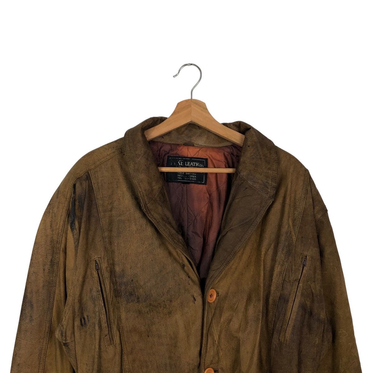 Japanese Brand 🔥RARE LEATHER LONG JACKET MKE SEVEN TOWN INSPIRE RICK OWENS Size US L / EU 52-54 / 3 - 2 Thumbnail