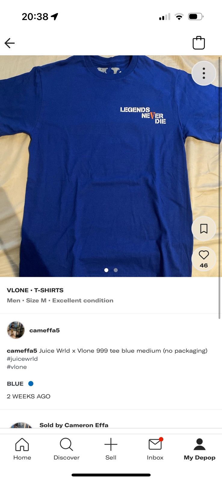 Vlone Vlone x juice wrld 999 tee Size US M / EU 48-50 / 2 - 1 Thumbnail