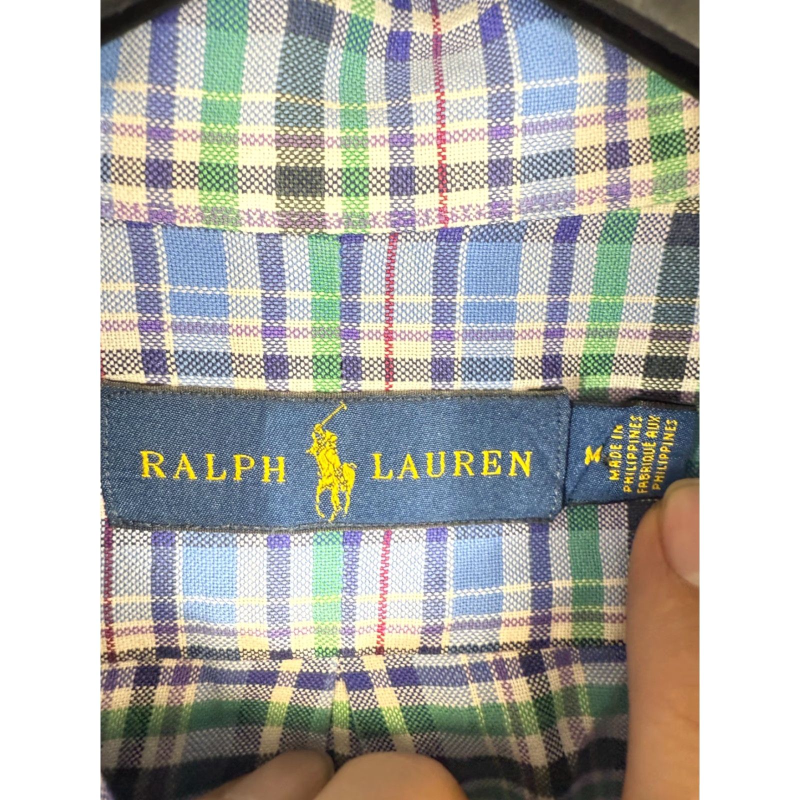 Ralph Lauren Ralph Lauren Shirt Mens M Blue Green Plaid Button Down Long Sleeve Pony Logo Size US M / EU 48-50 / 2 - 6 Thumbnail