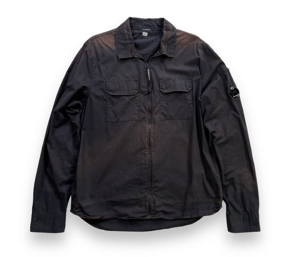 Rare! CP Company Gabardine Zipper Sun Fades Overshirt Lense