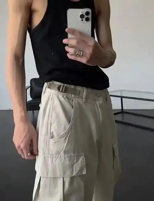 Japanese Brand × Vintage Cargo Pants Cream- Korean Streetwear Style Pants Size US 30 / EU 46 - 3 Thumbnail