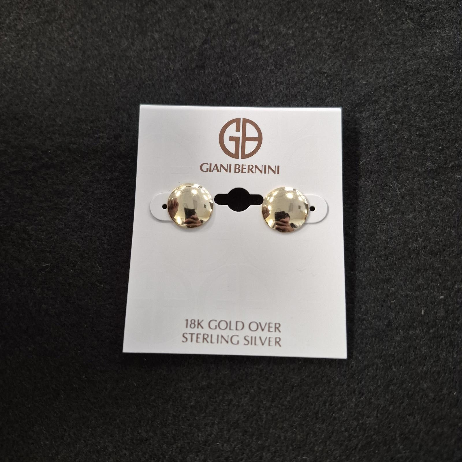 Giani Bernini Giani Bernini Button Earrings 18k Gold Over Sterling Silver Size ONE SIZE - 1 Thumbnail